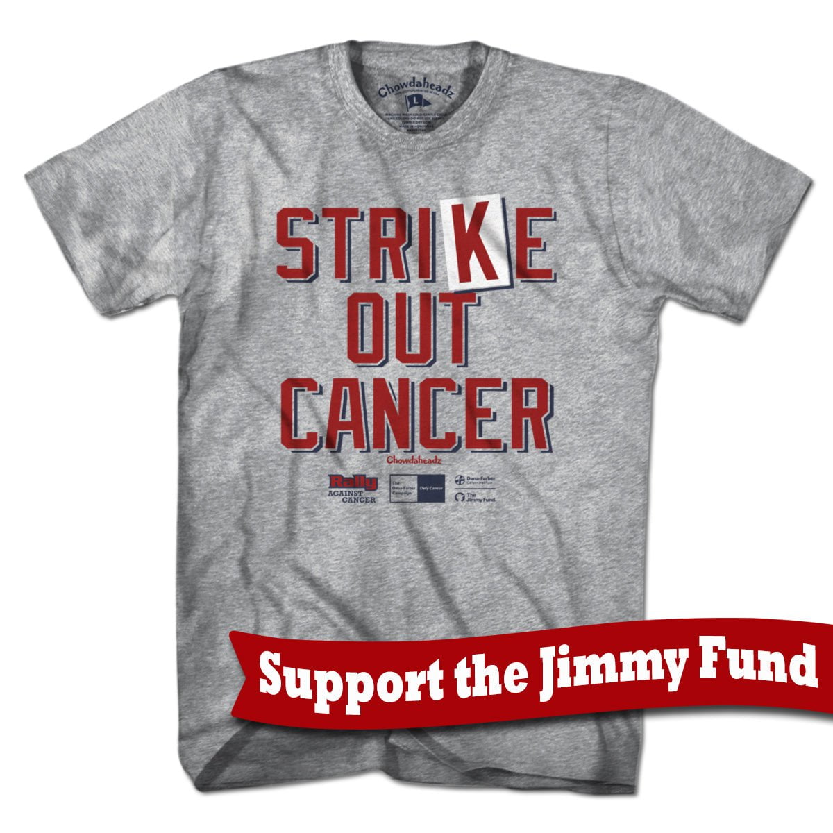 Jimmy Fund Strike Out Cancer T-Shirt – Chowdaheadz