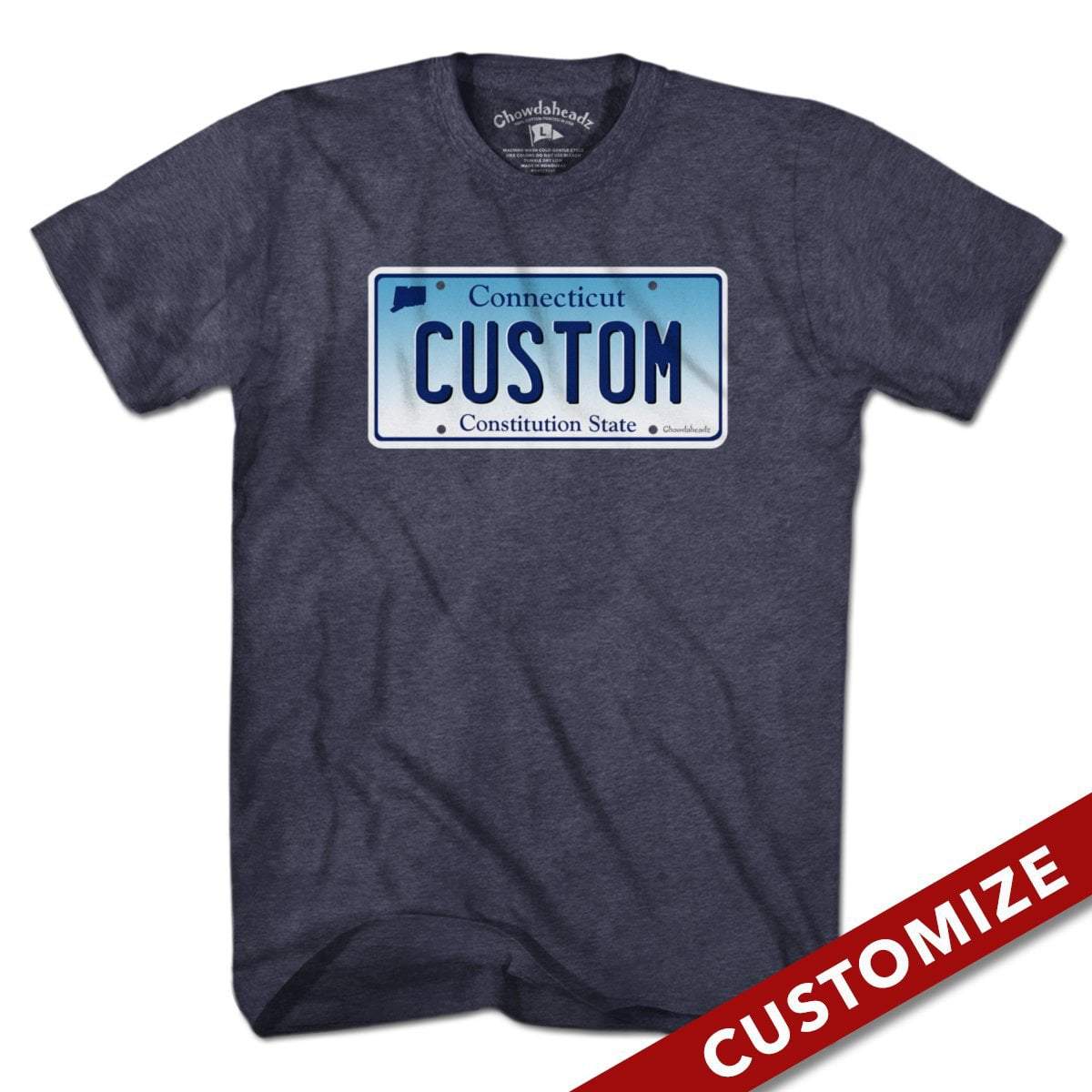 Custom Connecticut License Plate T Shirt