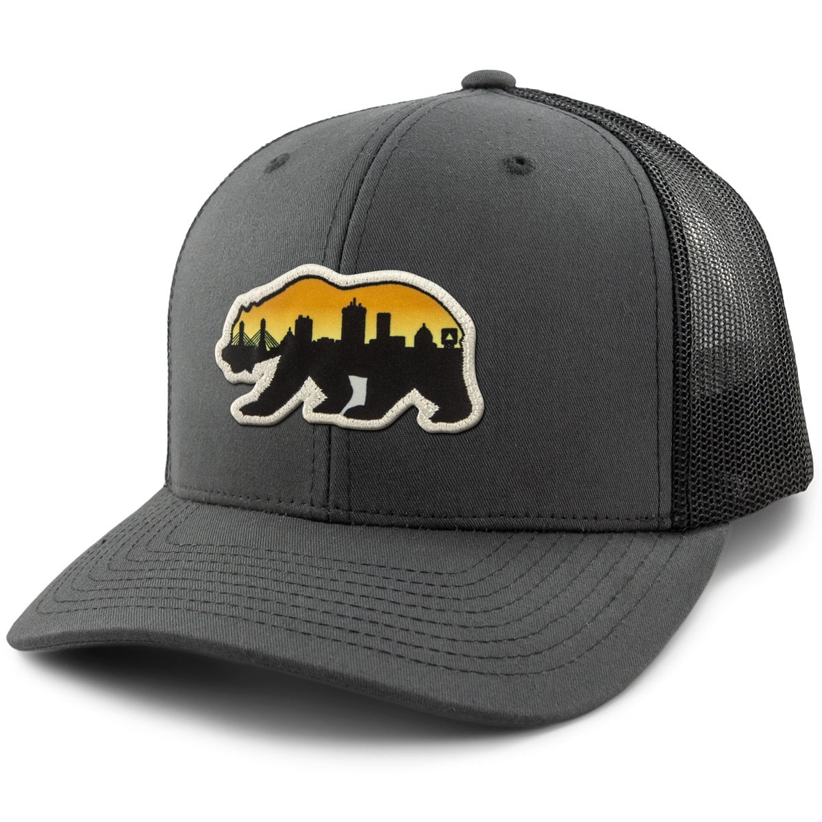 Smokey Bear Hat Patch Trucker Black/Grey