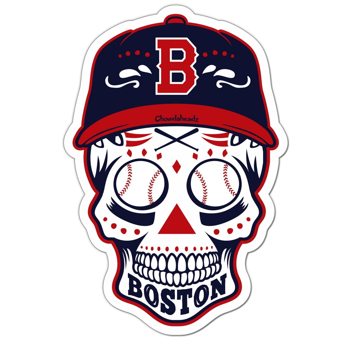 Boston Red Sox: 2022 Skull - Officially Licensed MLB Removable Adhesive  Decal