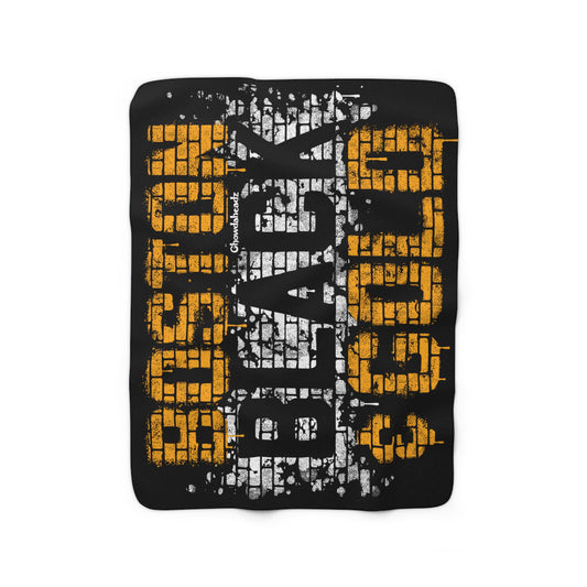 Boston Black & Gold Graffiti Sherpa Fleece Blanket - Chowdaheadz