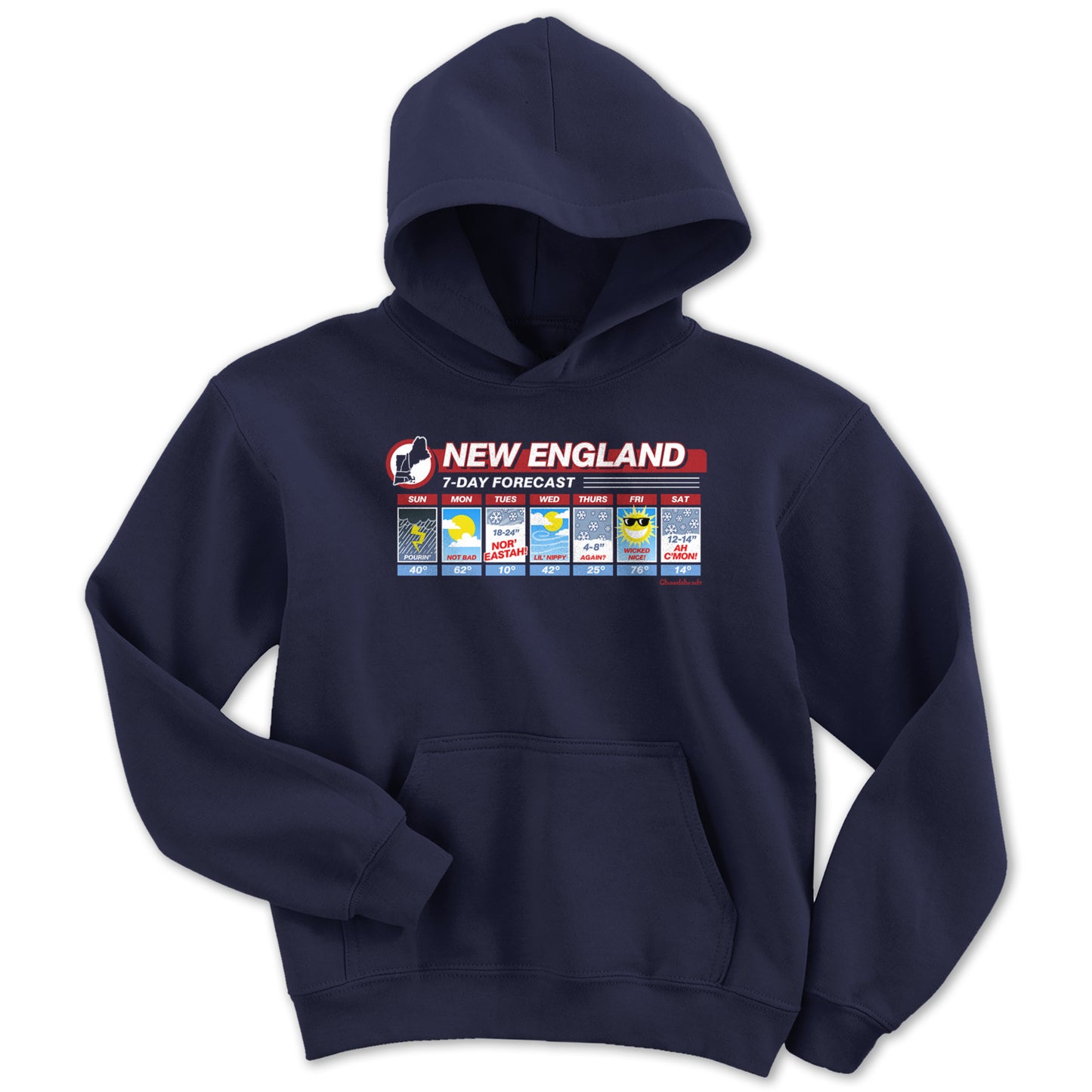 New England Weather Youth Hoodie - Chowdaheadz