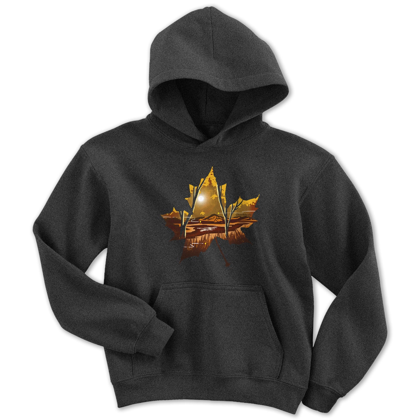 Maple Leaf Landscape Youth Hoodie - Chowdaheadz