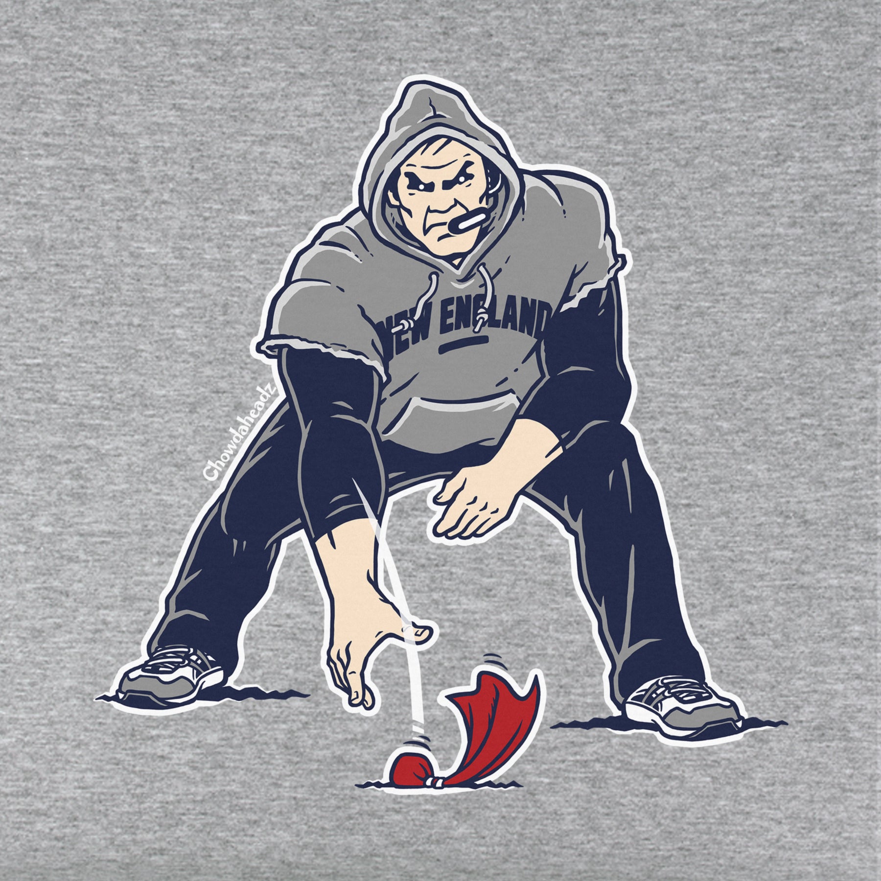 Three Point Stance Coach Belichick Youth T-Shirt - Chowdaheadz