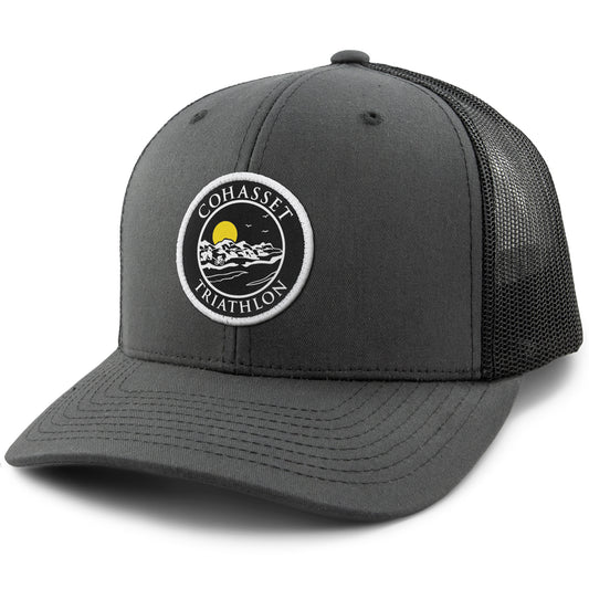 Cohasset Triathlon Blackout Patch Classic Snapback Trucker - Chowdaheadz