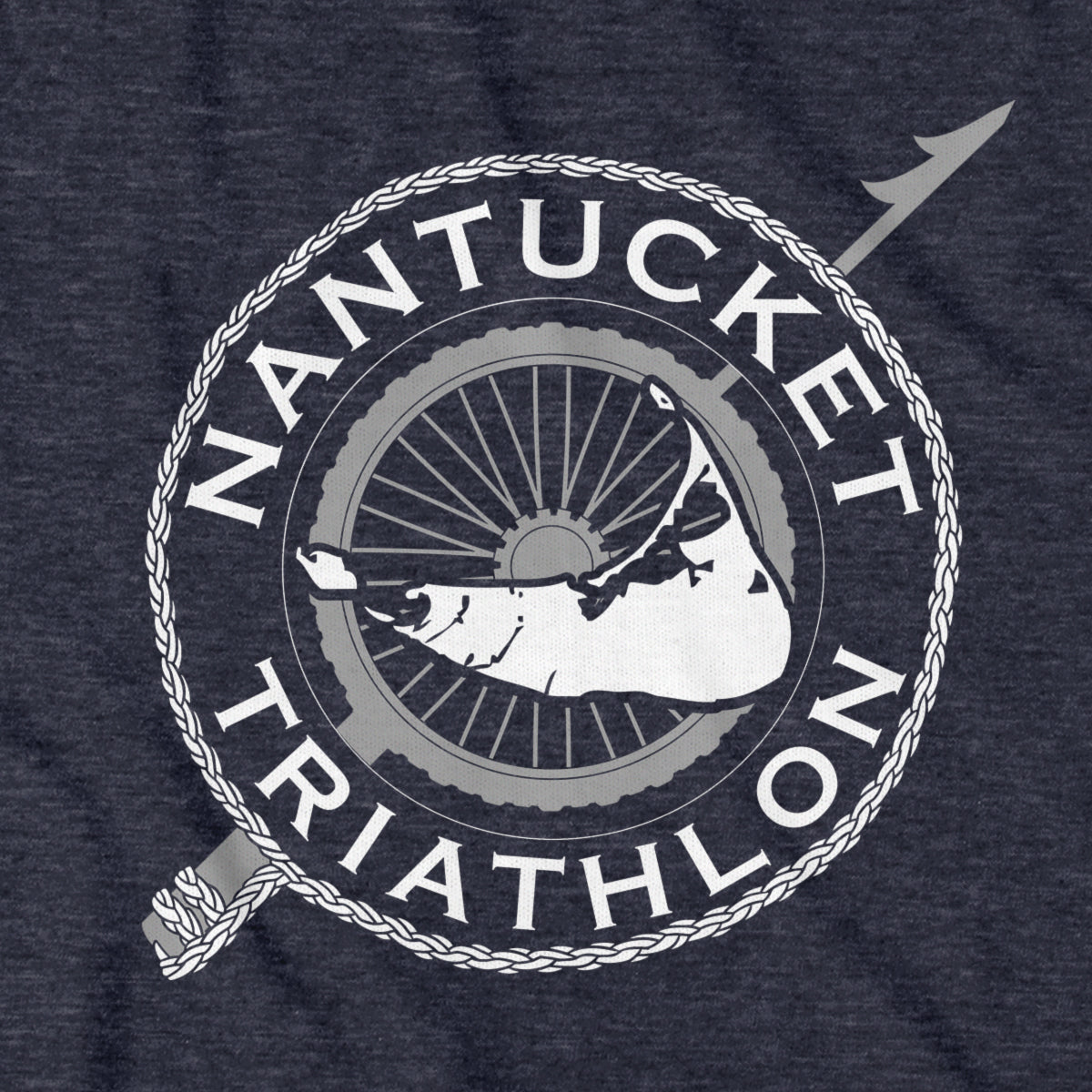 Nantucket Triathlon White Logo T-Shirt - Chowdaheadz