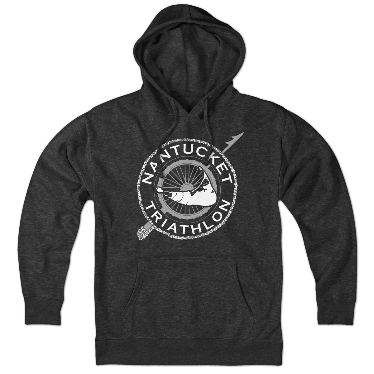 Nantucket Triathlon White Logo Hoodie - Chowdaheadz