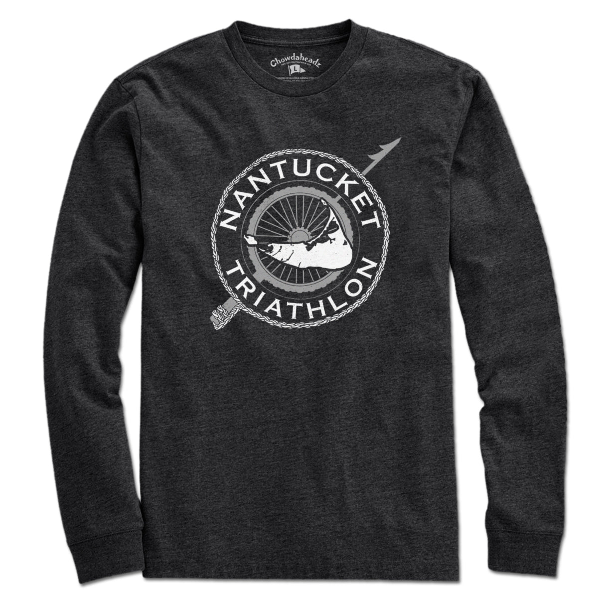 Nantucket Triathlon White Logo T-Shirt - Chowdaheadz