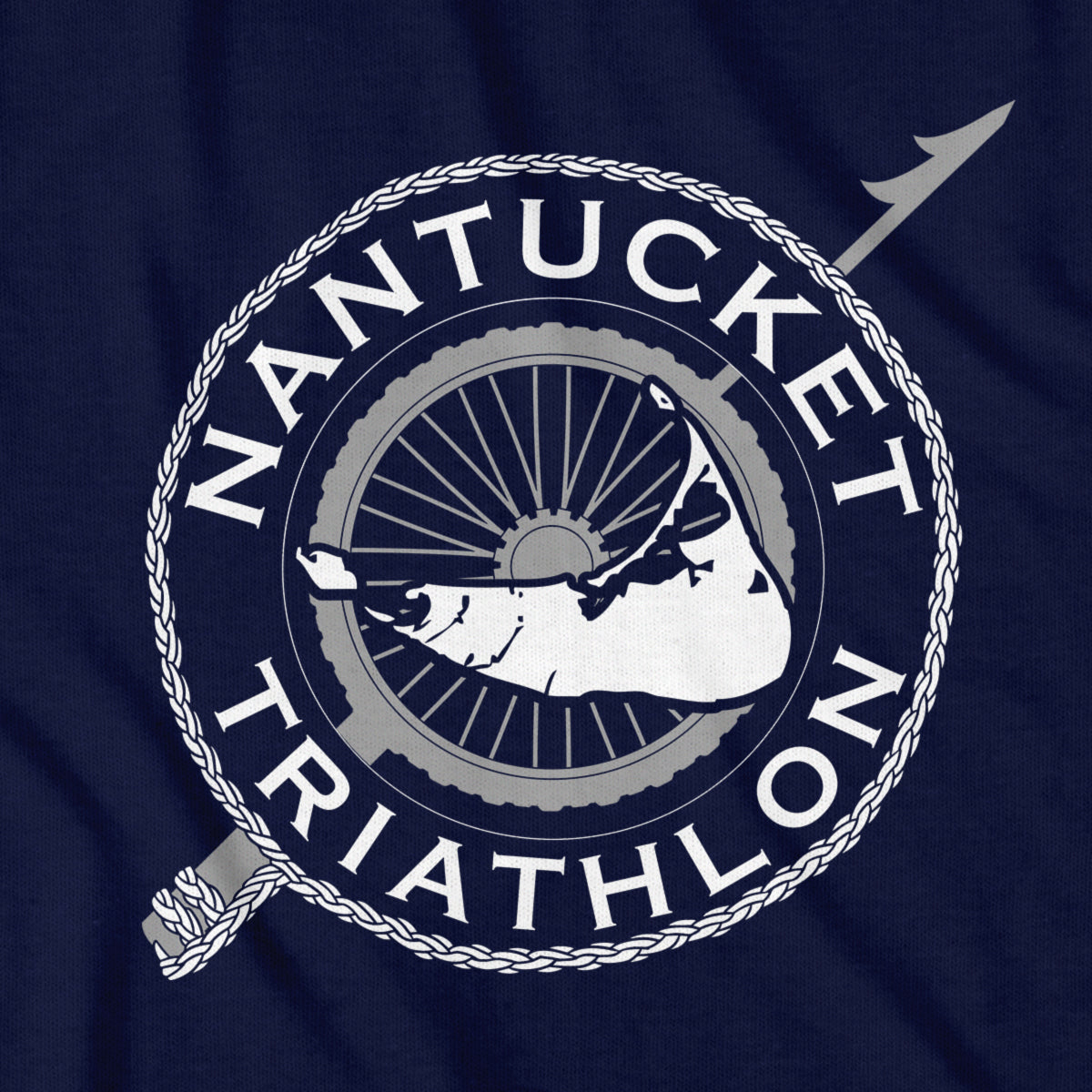 Nantucket Triathlon White Logo T-Shirt - Chowdaheadz