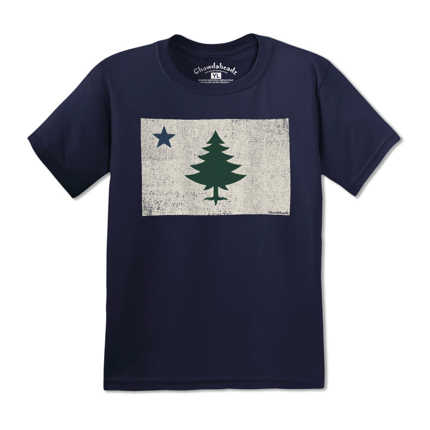 Vintage Maine Flag Youth T-shirt - Chowdaheadz