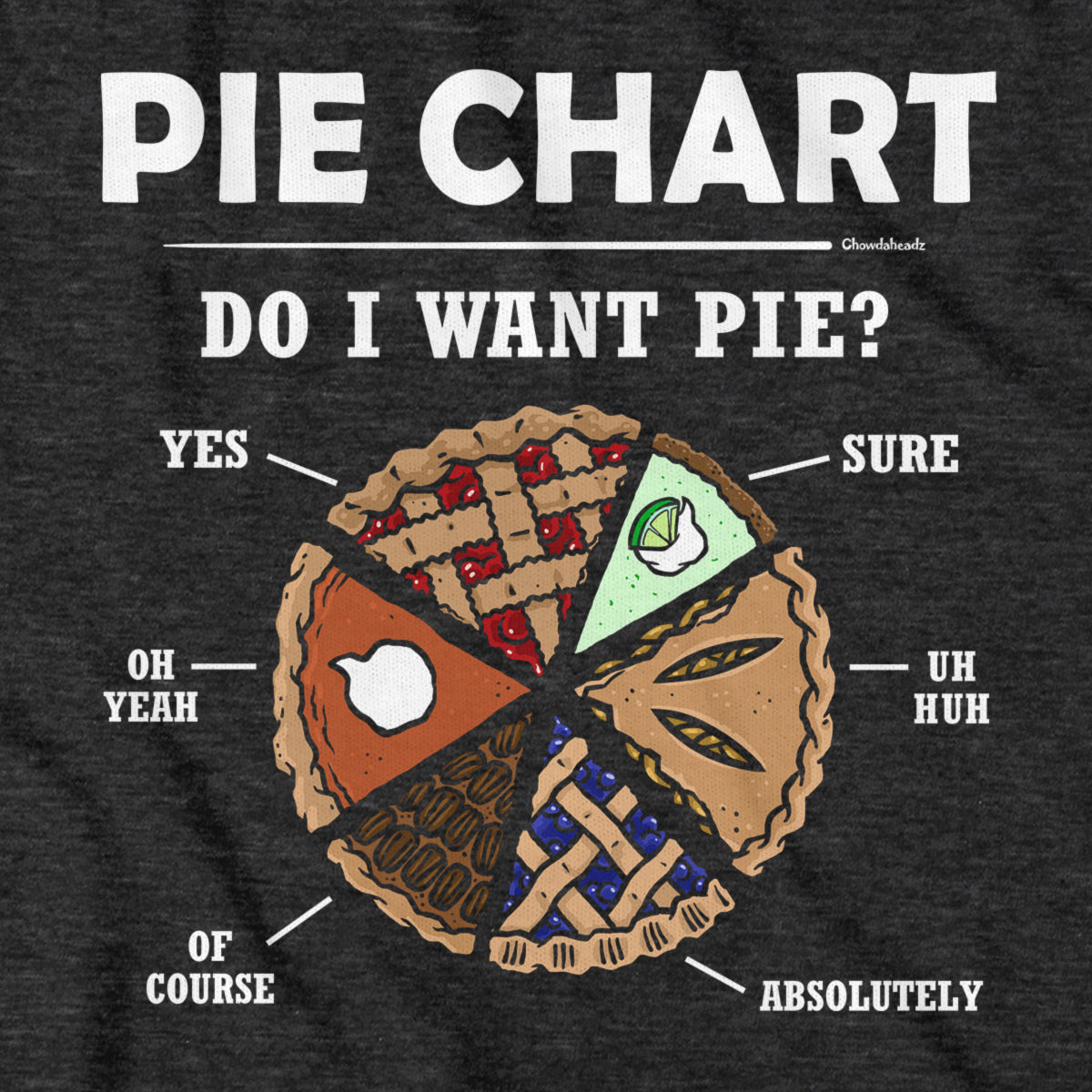 Pie Chart T-Shirt - Chowdaheadz