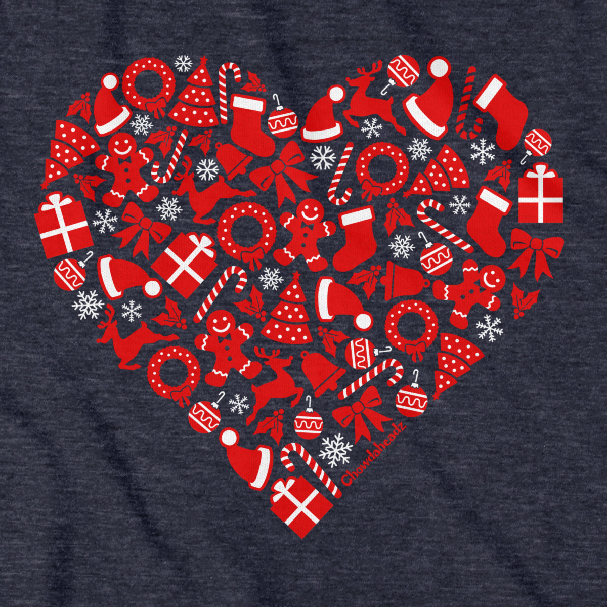 Christmas Icons Heart Hoodie - Chowdaheadz