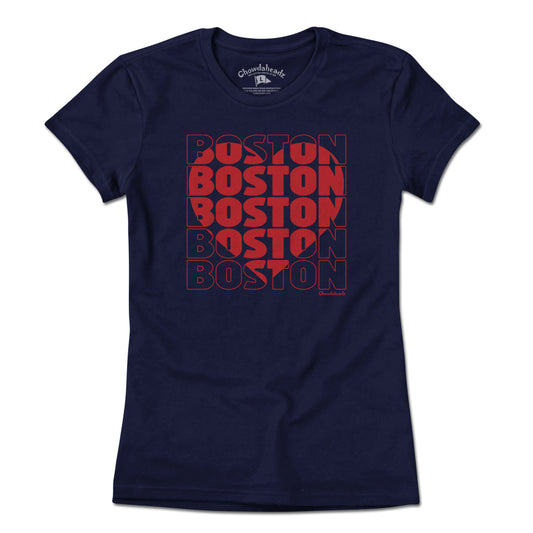 Stacked Boston Heart T-Shirt - Chowdaheadz