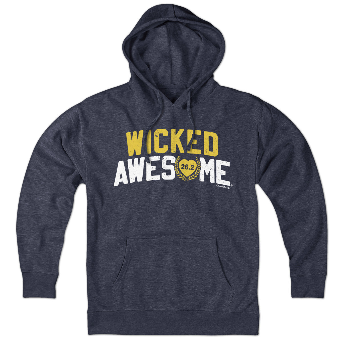 Wicked Awesome 26.2 Heart Hoodie - Chowdaheadz