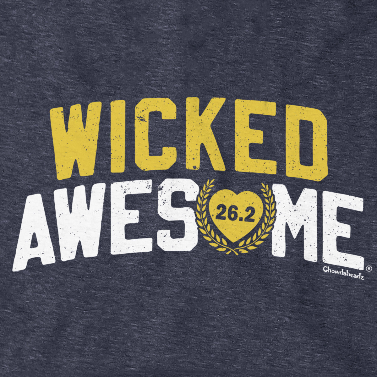 Wicked Awesome 26.2 Heart Hoodie - Chowdaheadz