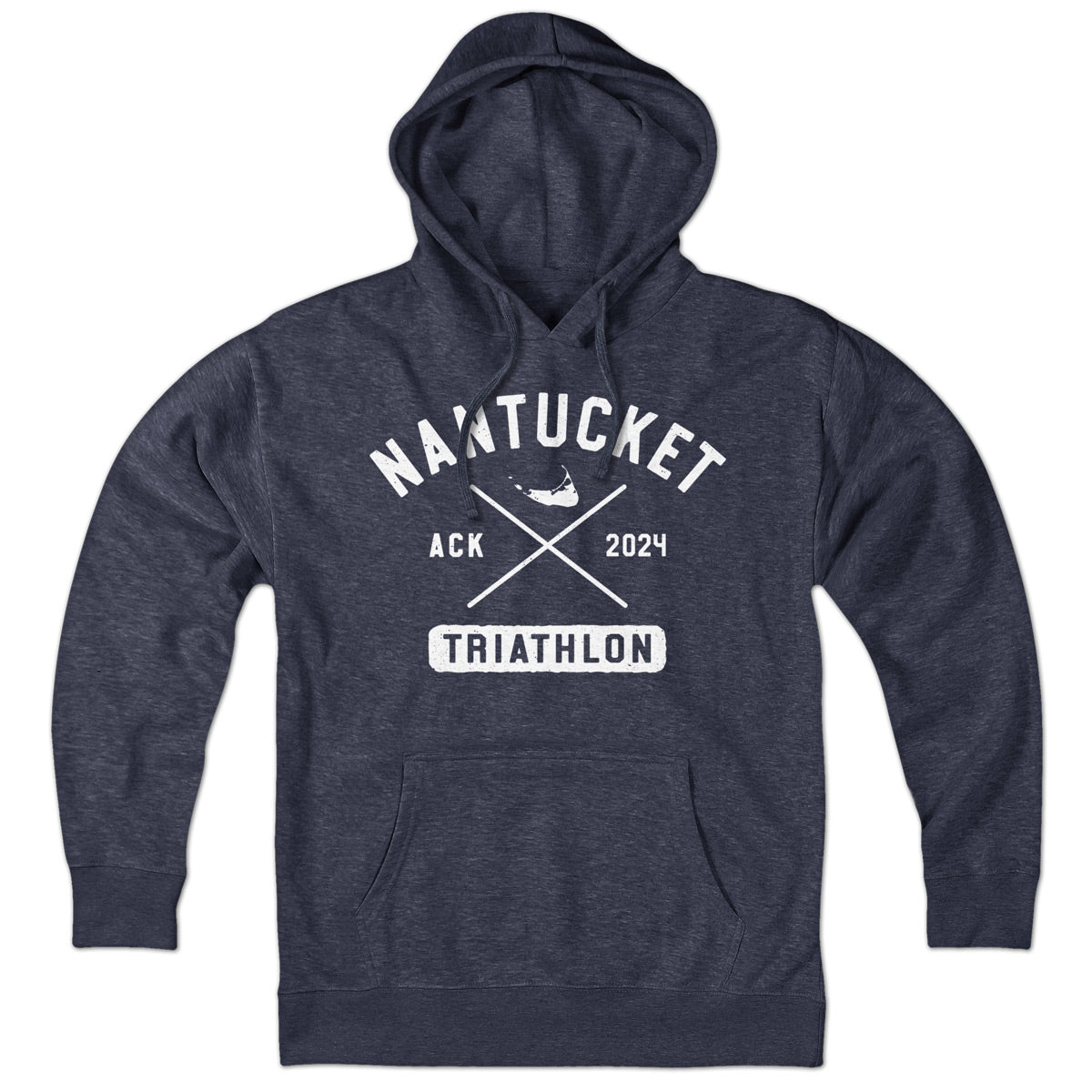 Nantucket Triathlon Arch Cross White Hoodie - Chowdaheadz