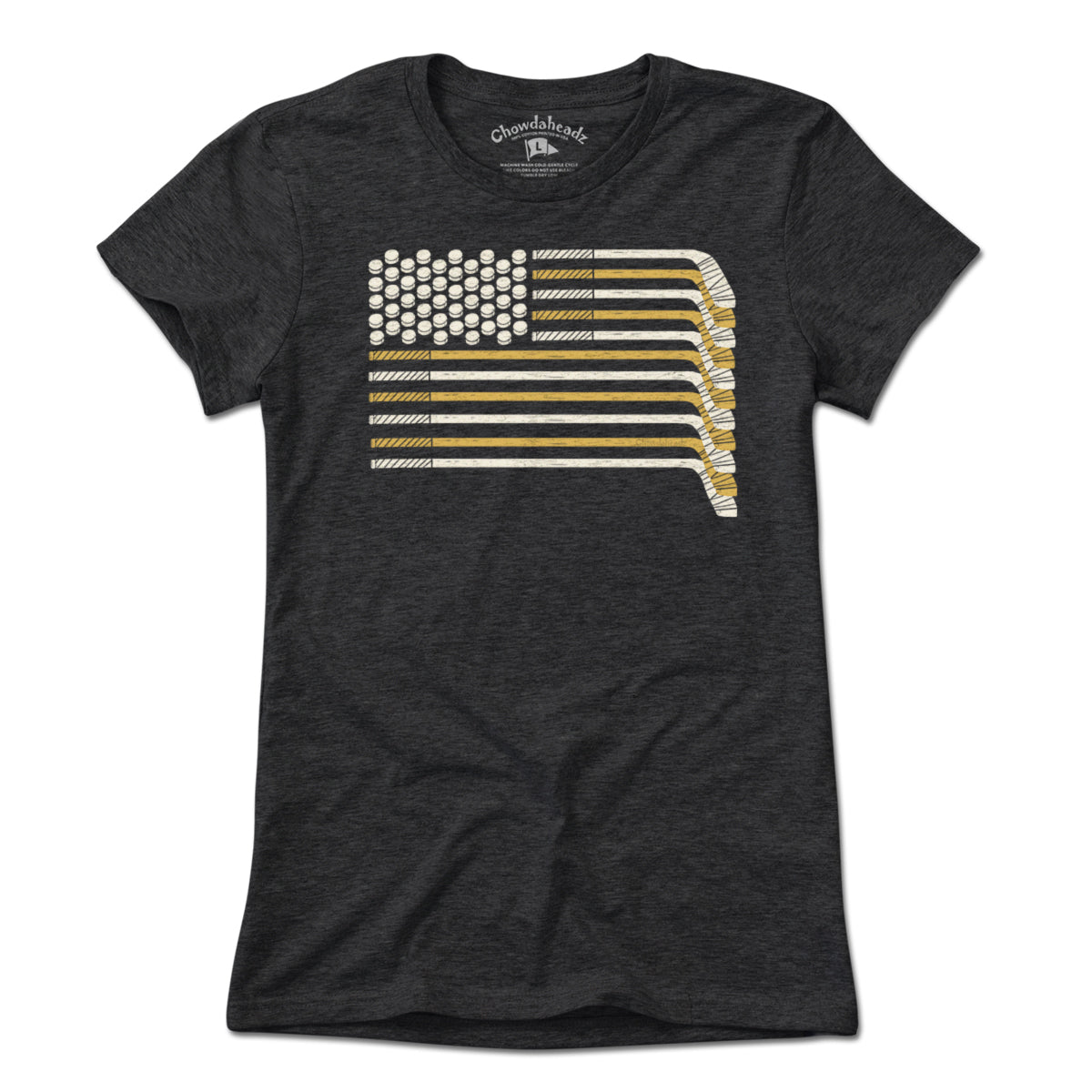 Black & Gold and White Flag T-Shirt - Chowdaheadz