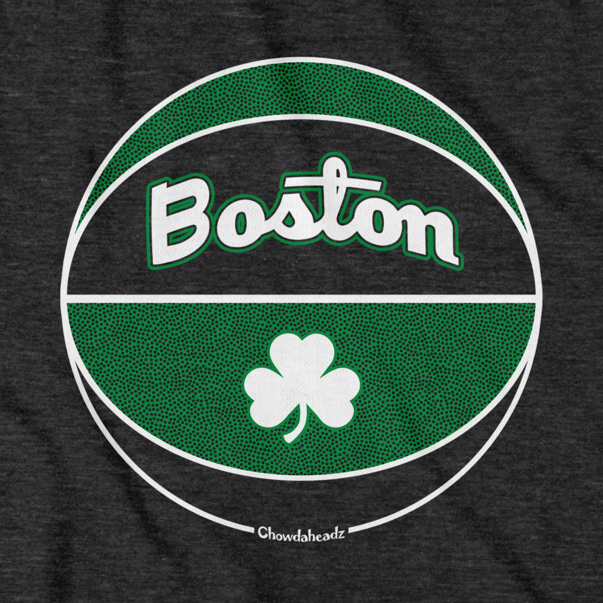 Boston Black And Green Basketball Youth Hoodie - Chowdaheadz