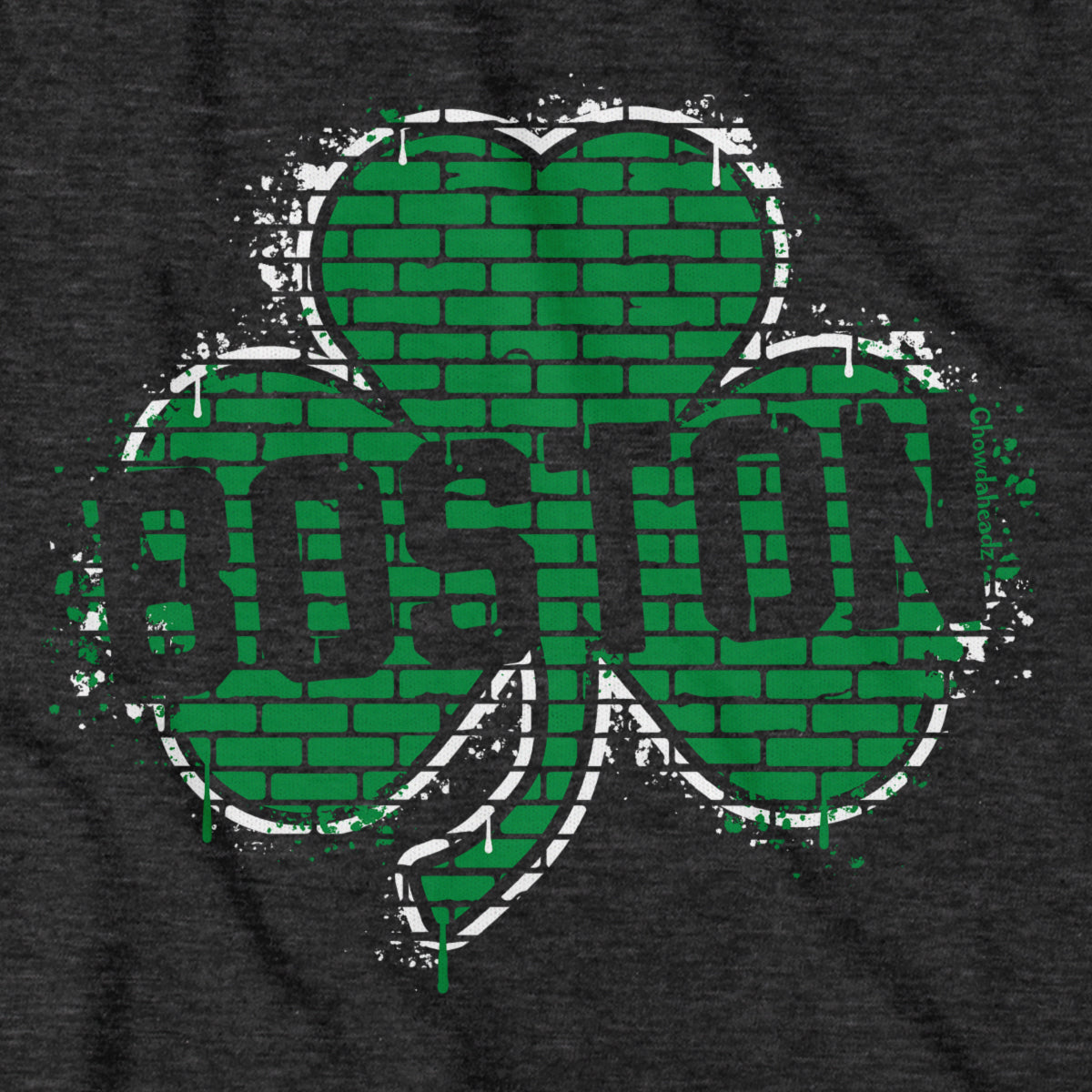 Boston Shamrock Graffiti Youth Hoodie - Chowdaheadz