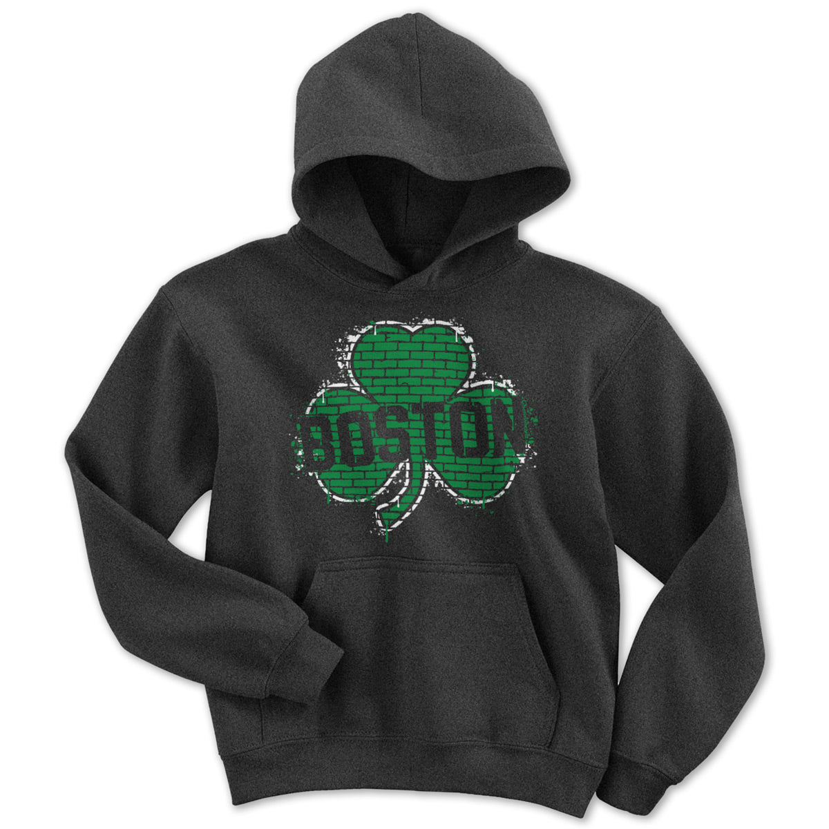 Boston Shamrock Graffiti Youth Hoodie - Chowdaheadz