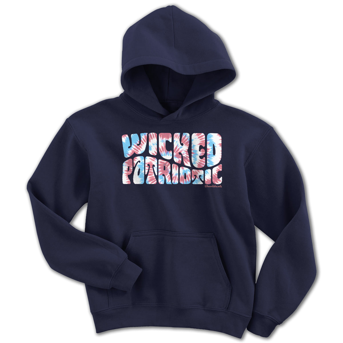 Wicked Patriotic Tie Dye Youth Hoodie - Chowdaheadz