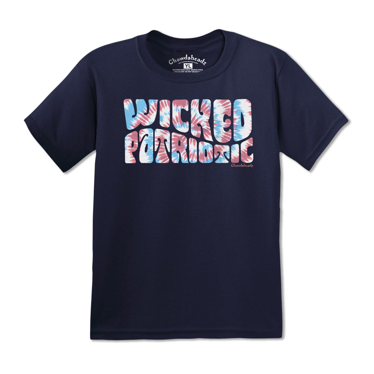 Wicked Patriotic Tie Dye Youth T-Shirt - Chowdaheadz