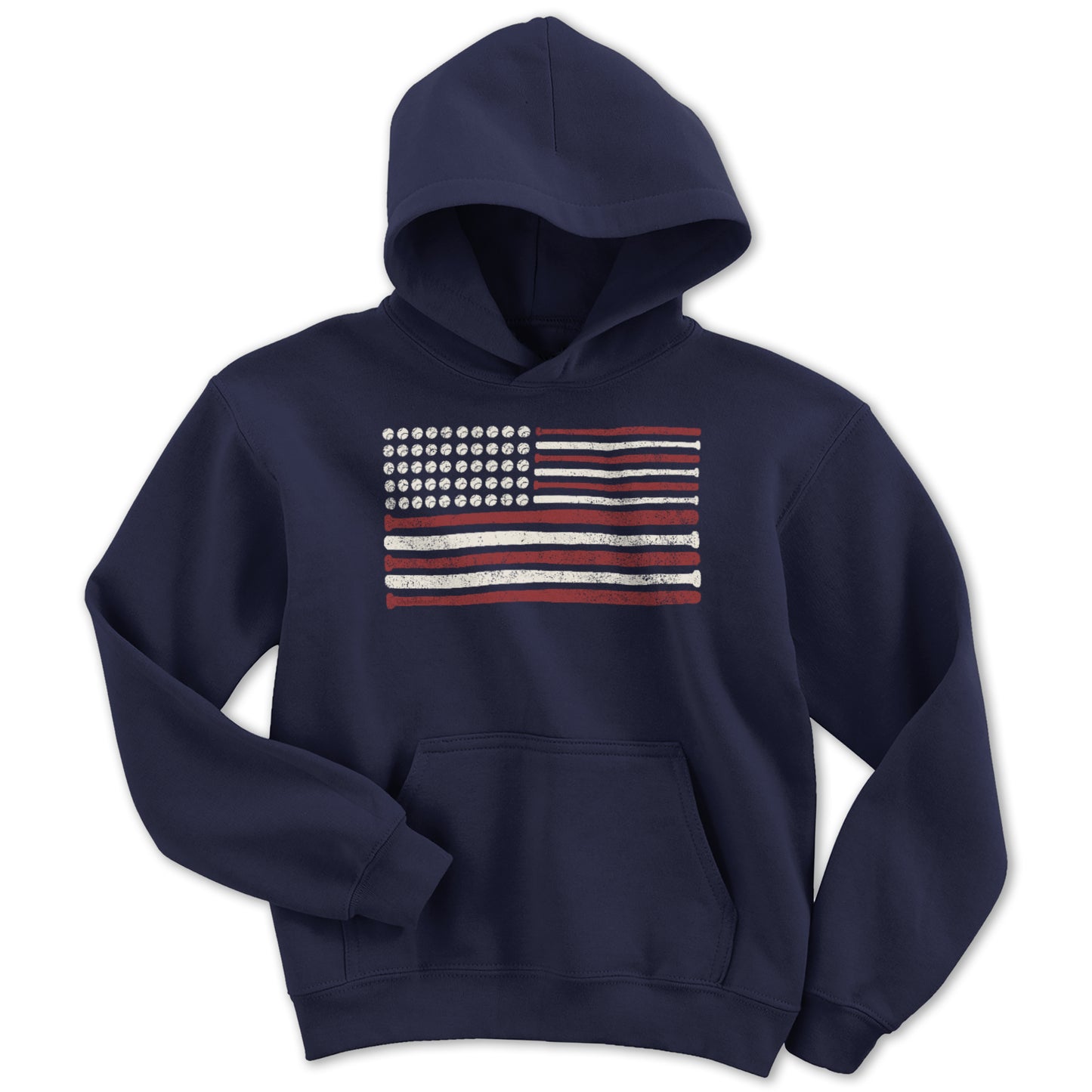 USA baseball Flag Youth Hoodie