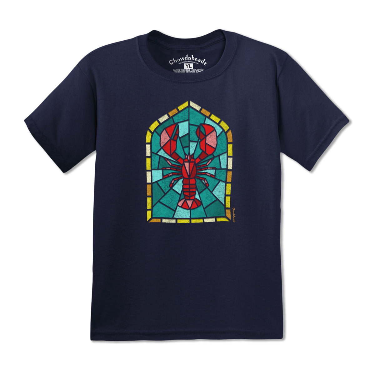 Stained Glass Lobstah Youth T-Shirt - Chowdaheadz