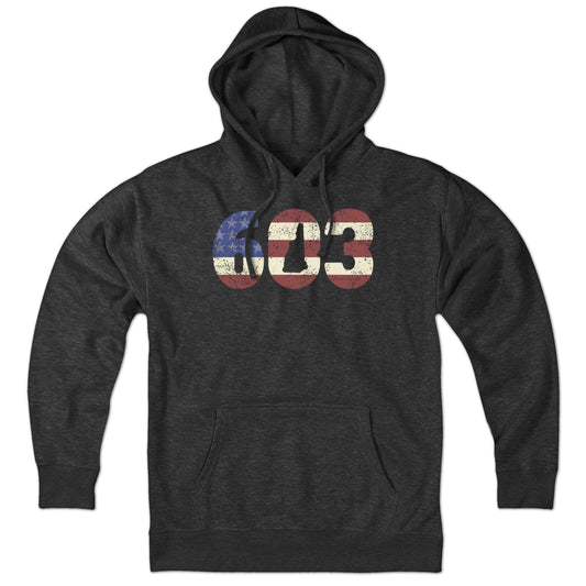 Patriotic 603 New Hampshire Hoodie