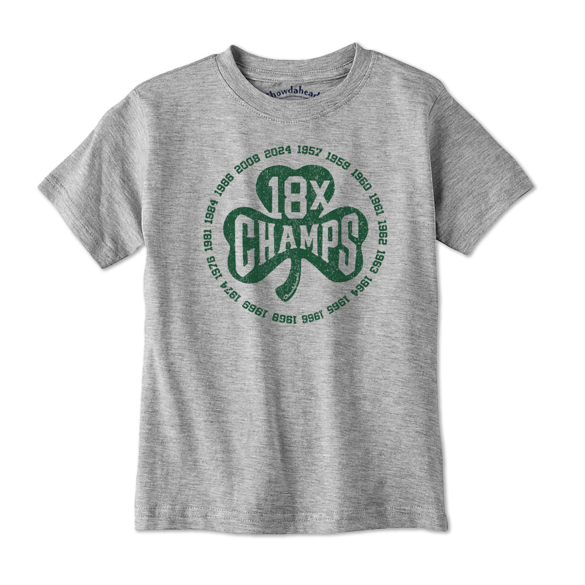 18x Boston Basketball Champions Shamrock Youth T-Shirt