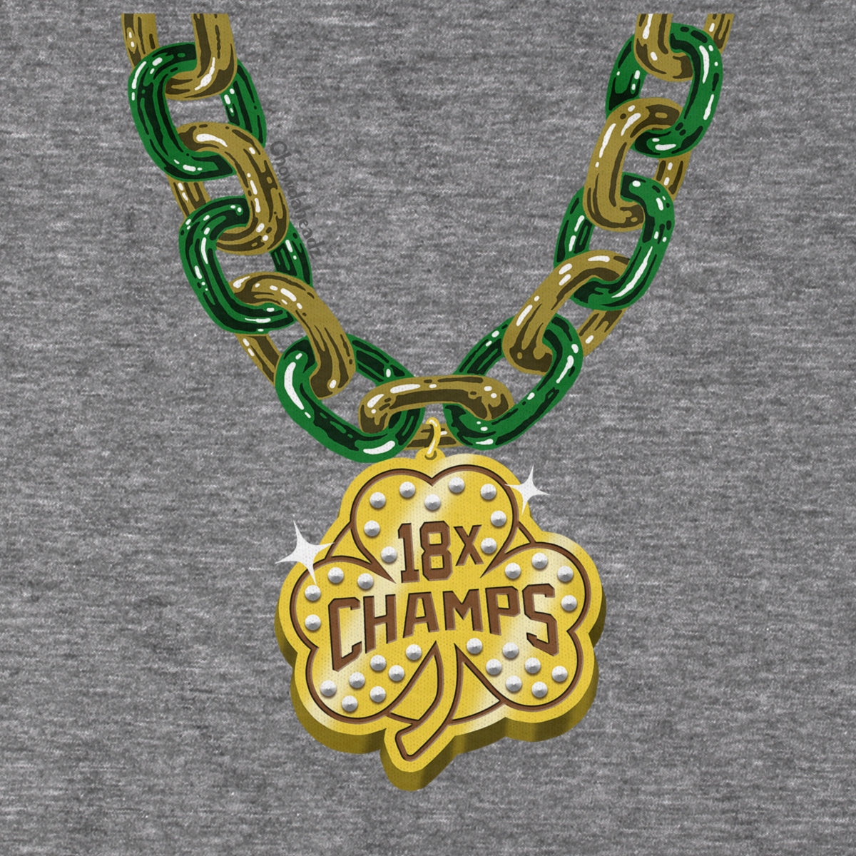 Boston Basketball Champions Shamrock Chain Youth Hoodie