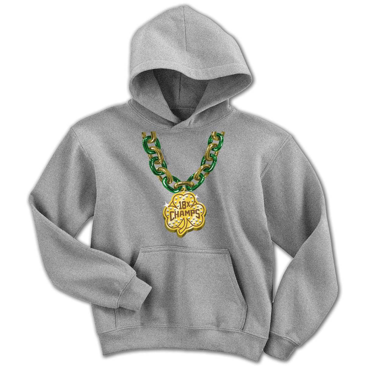 Boston Basketball Champions Shamrock Chain Youth Hoodie