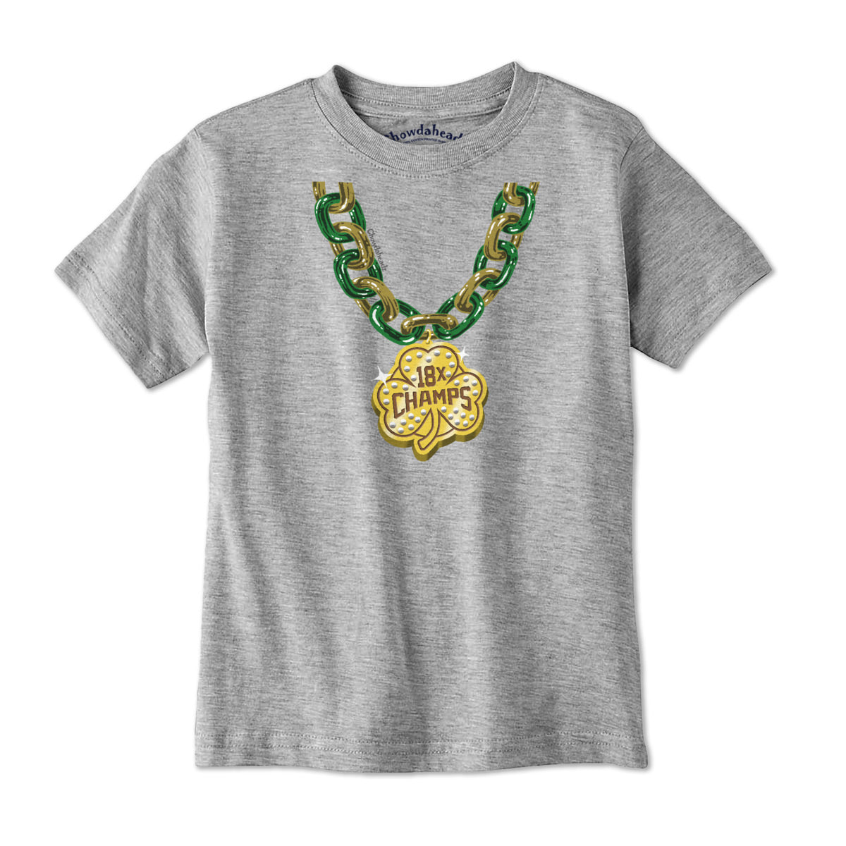 Boston Basketball Champions Shamrock Chain Youth T-Shirt