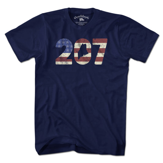 Patriotic 207 Maine T-Shirt