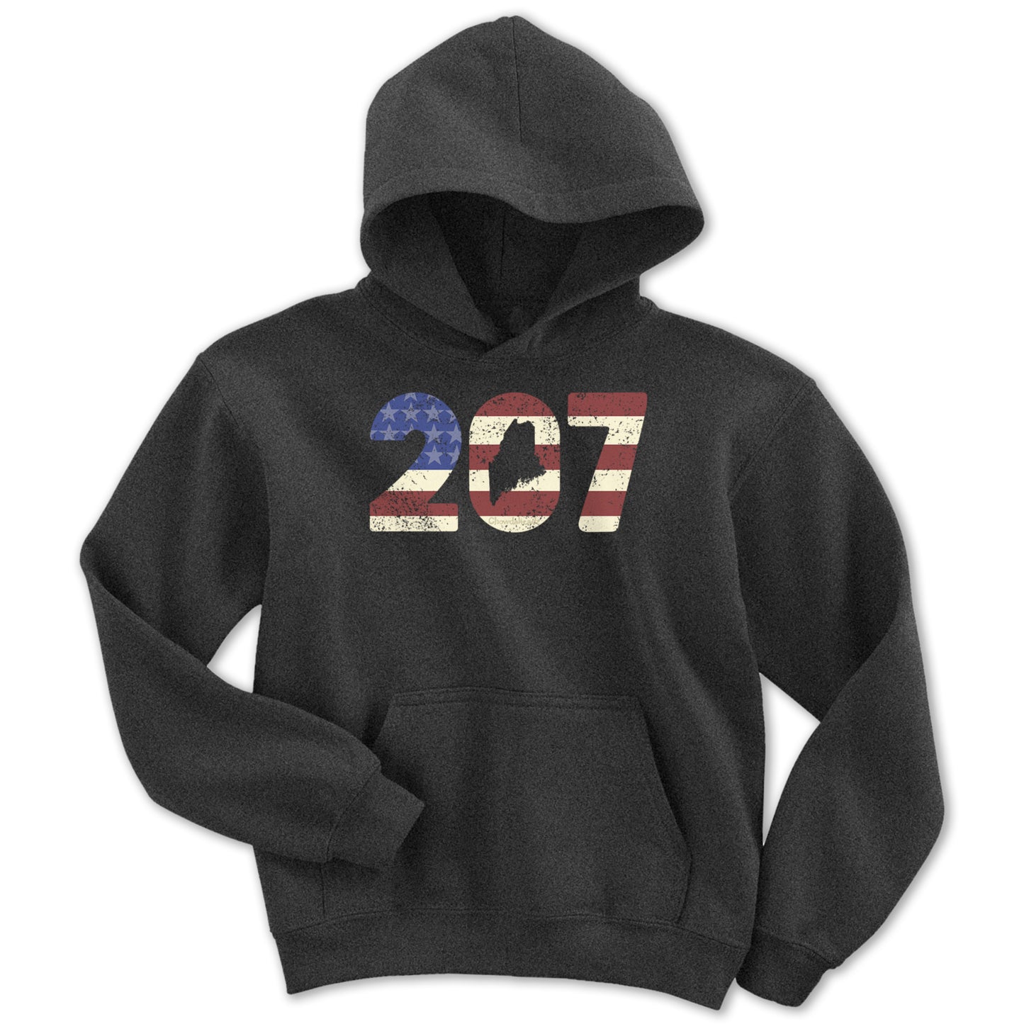 Patriotic 207 Maine Youth Hoodie