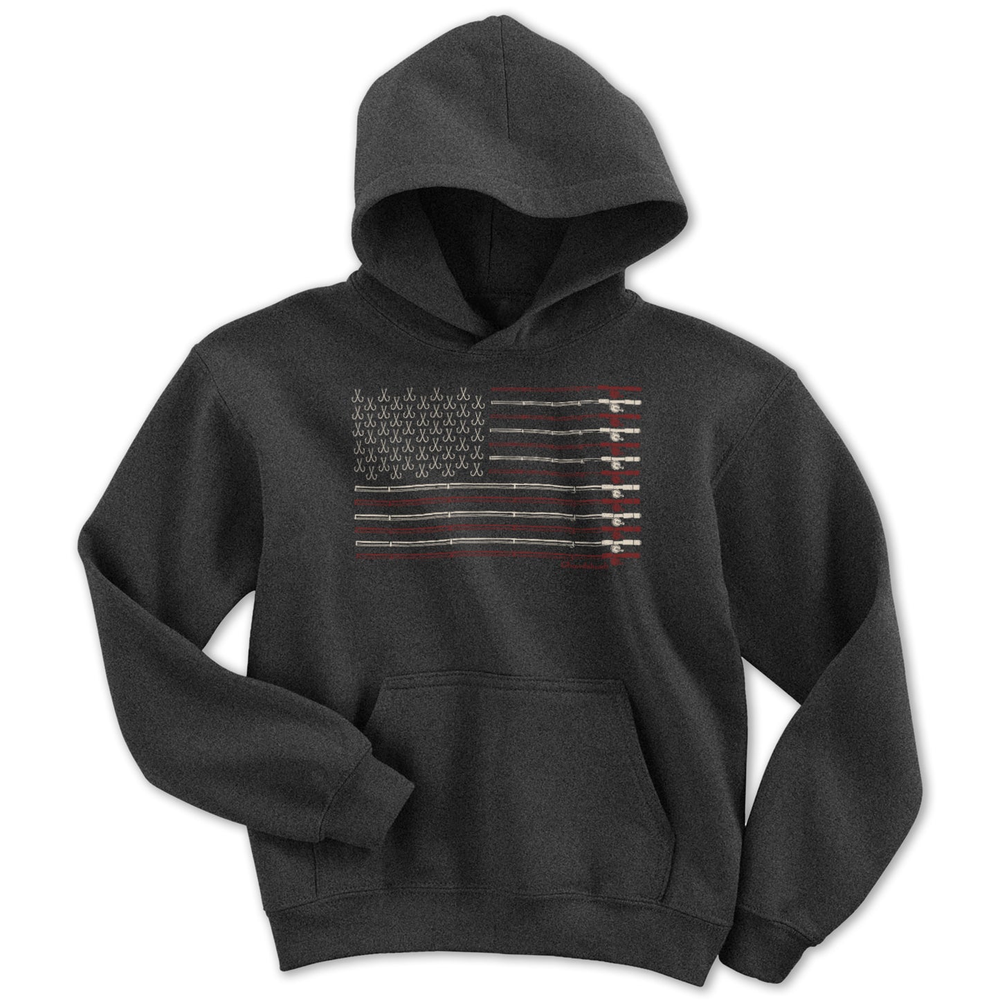 USA Fishing Flag Youth Hoodie