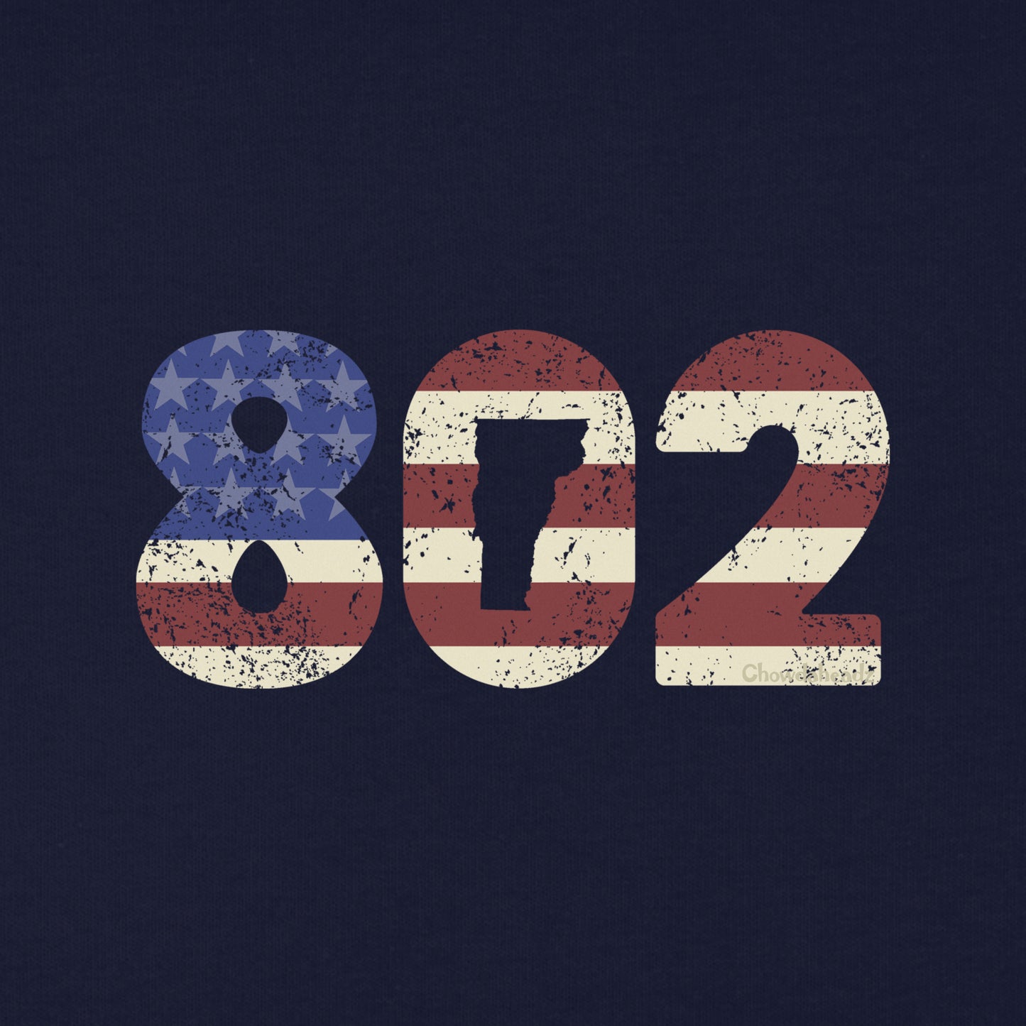 Patriotic 802 Vermont Youth T-Shirt