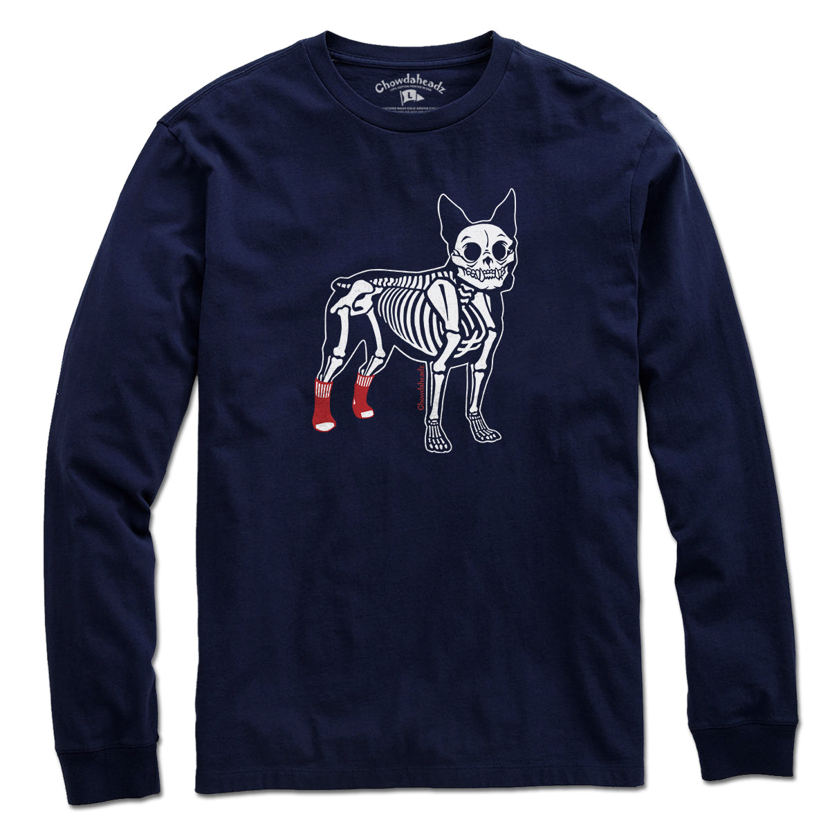 Socks On Boston Terrier Skeleton T-Shirt