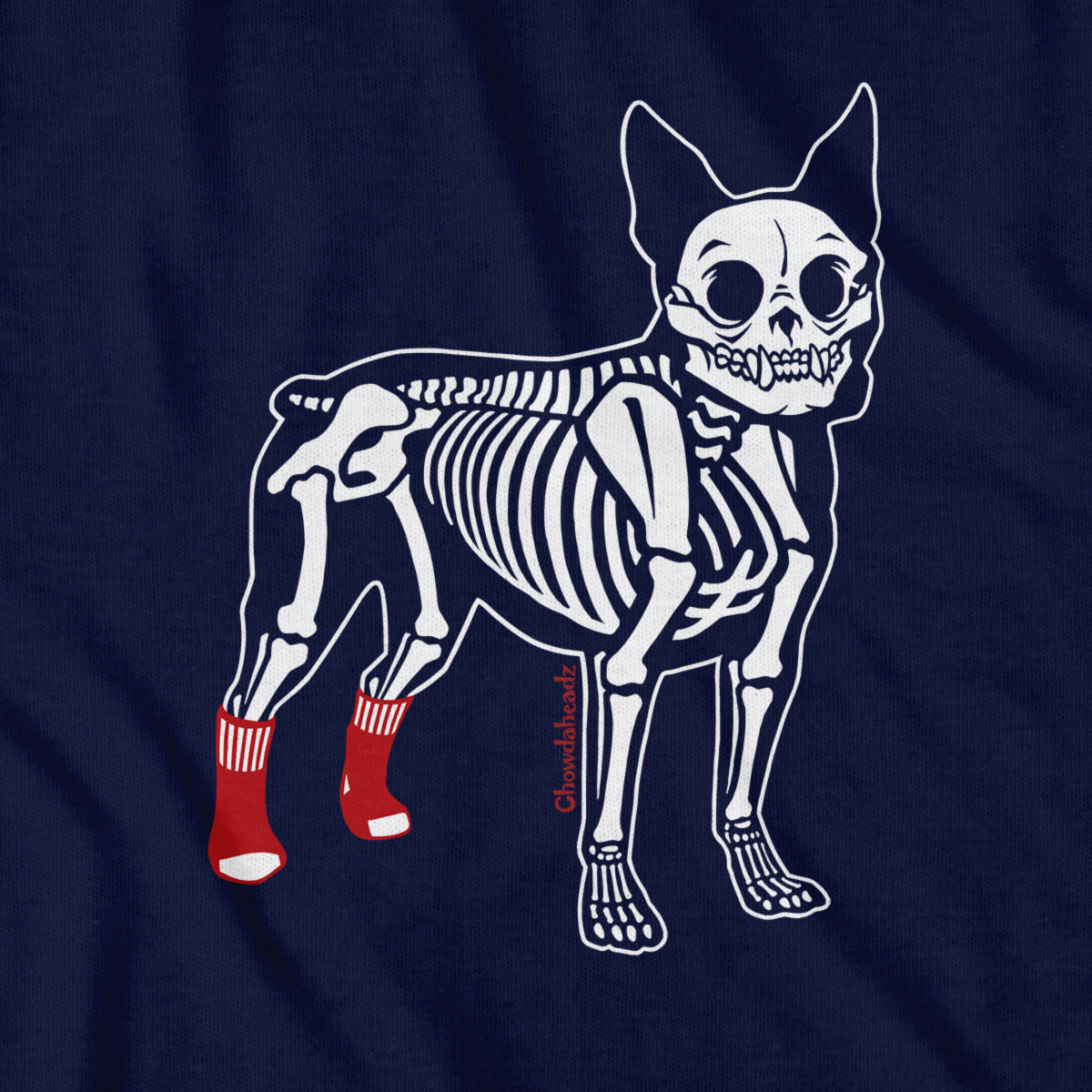 Socks On Boston Terrier Skeleton T-Shirt