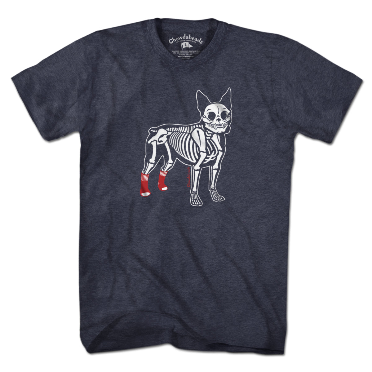 Socks On Boston Terrier Skeleton T-Shirt