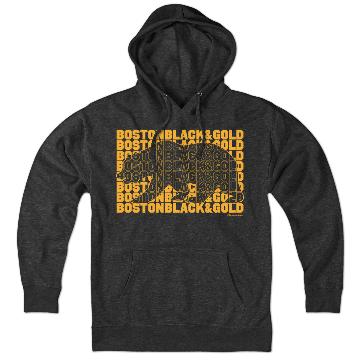 Boston Black & Gold Bear Knockout Hoodie