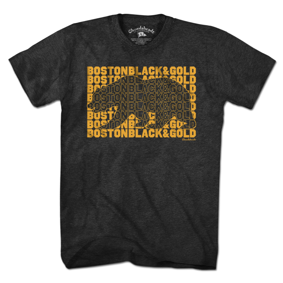 Boston Black & Gold Bear Knockout T-Shirt