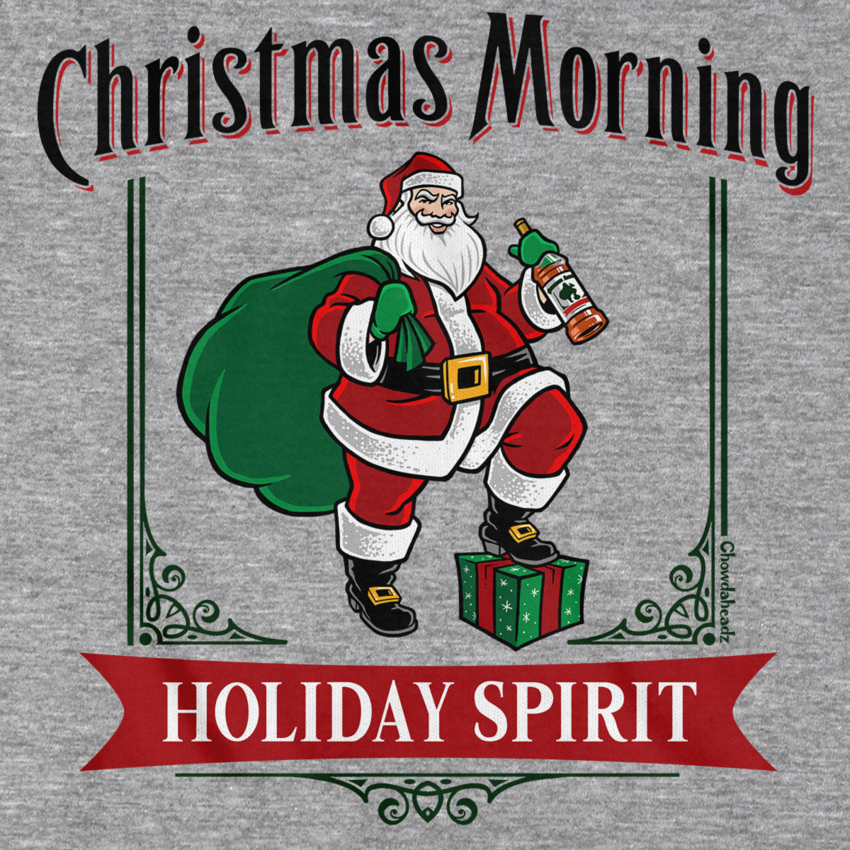 Christmas Morning Holiday Spirit Label T-Shirt