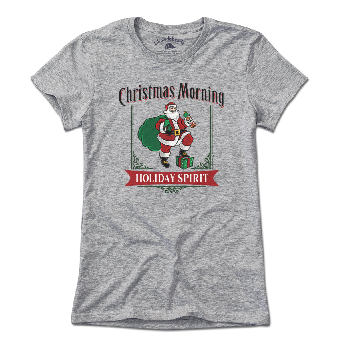 Christmas Morning Holiday Spirit Label T-Shirt