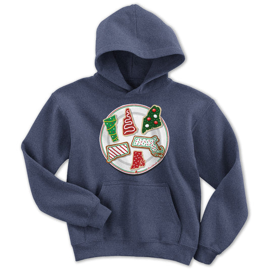 New England Christmas Cookies Youth Hoodie