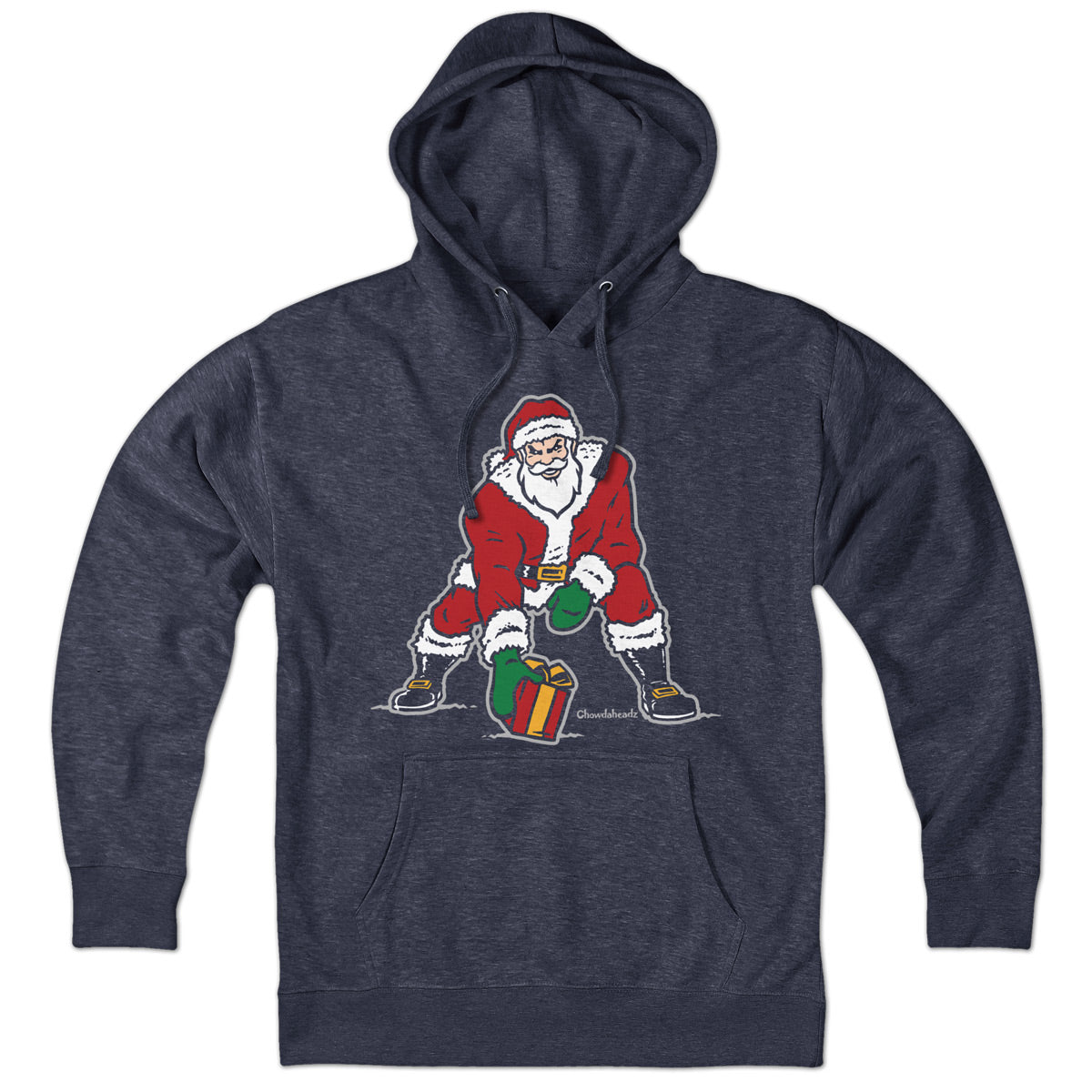 Three Point Stance Santa Hoodie