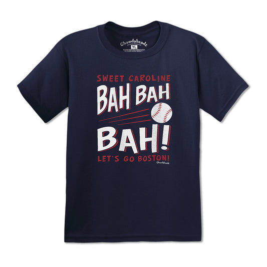 Sweet Caroline Bah Bah Bah Baseball Youth T-Shirt - Chowdaheadz