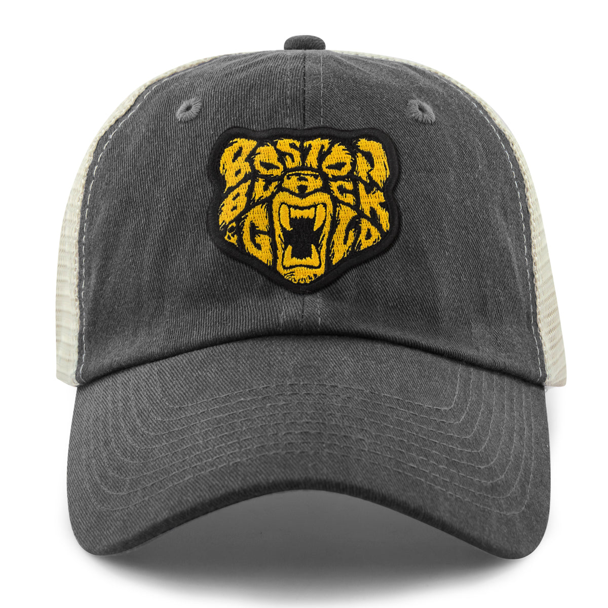 Boston Black & Gold Bear Relaxed Trucker