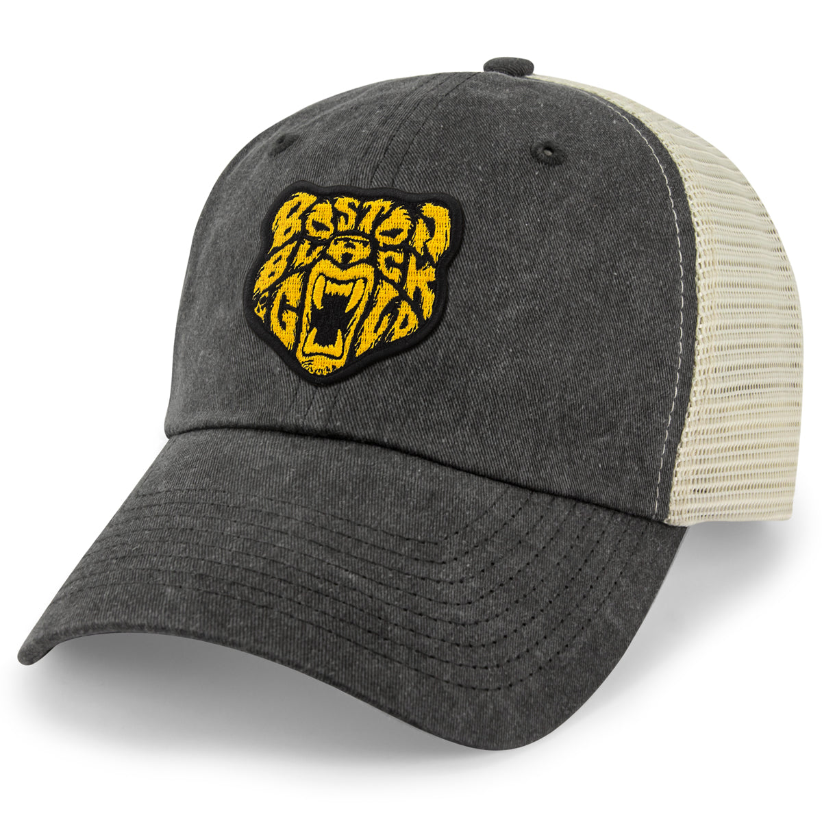 Boston Black & Gold Bear Relaxed Trucker