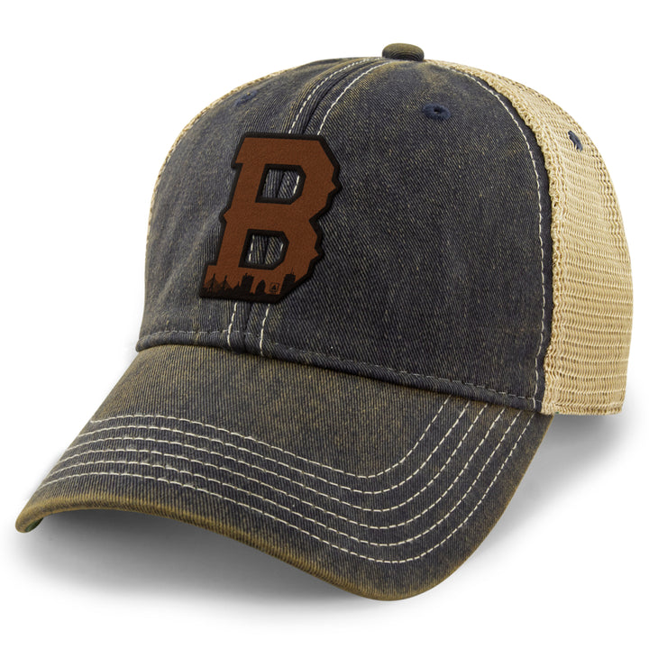 Chowdaheadz Boston B Black & Gold Old Timah Adjustable Hat - Black